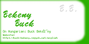 bekeny buck business card